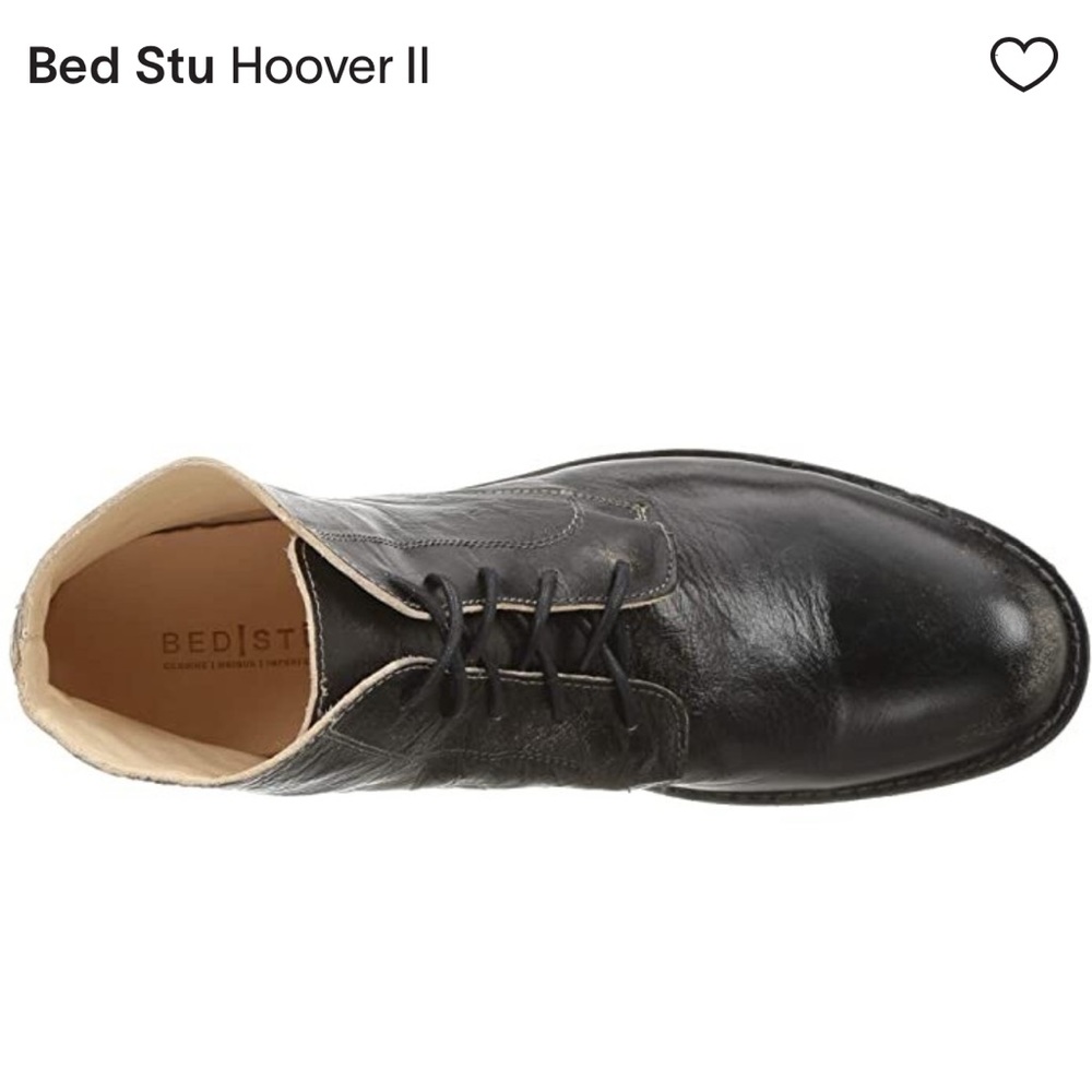 NWT BED|STU Hoover II Mens Black Handwash Leather Lace Up Casual Dress Boots - Picture 2 of 10